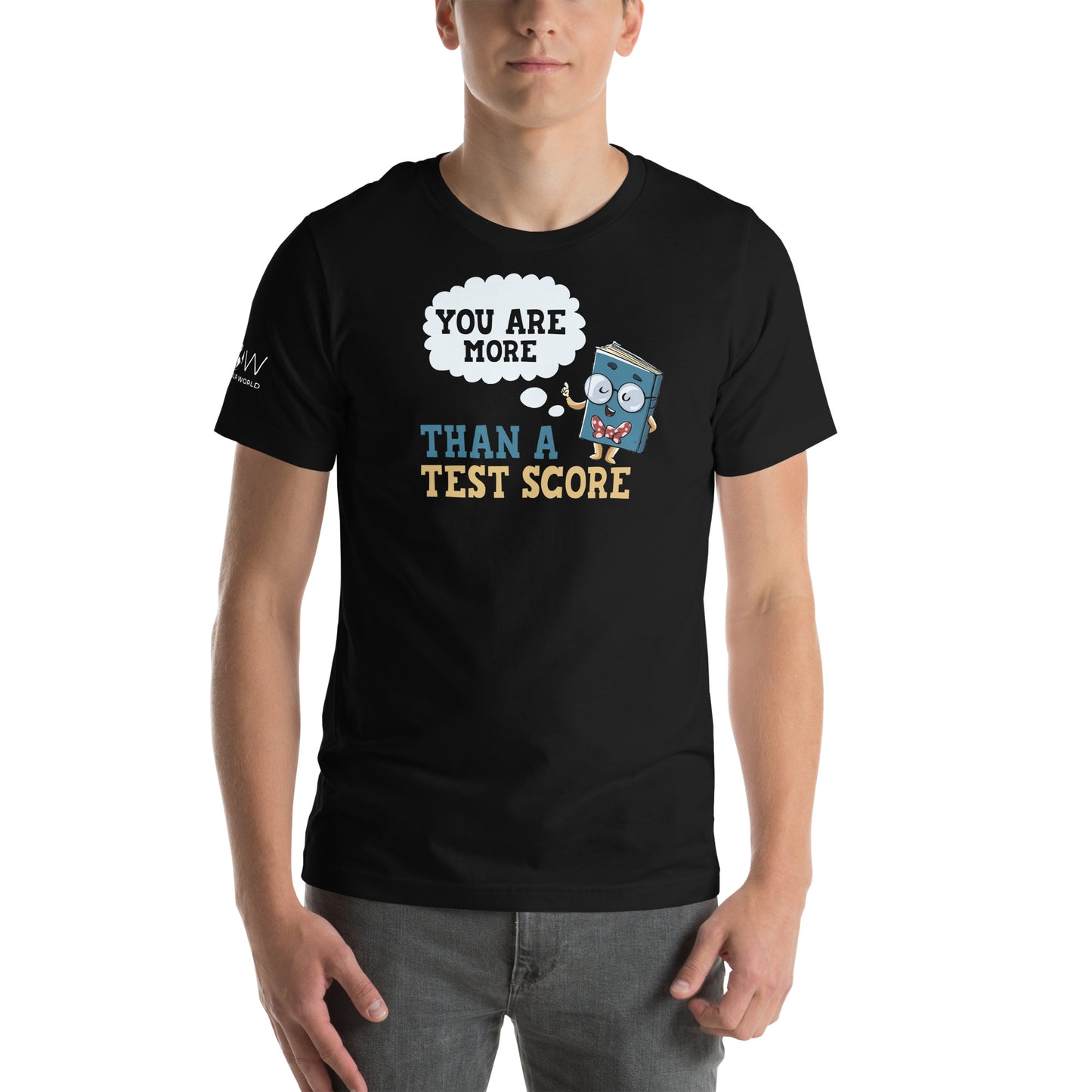 More Than a Test Score - Book Buddy Edition Men's Motivational Black T-Shirt