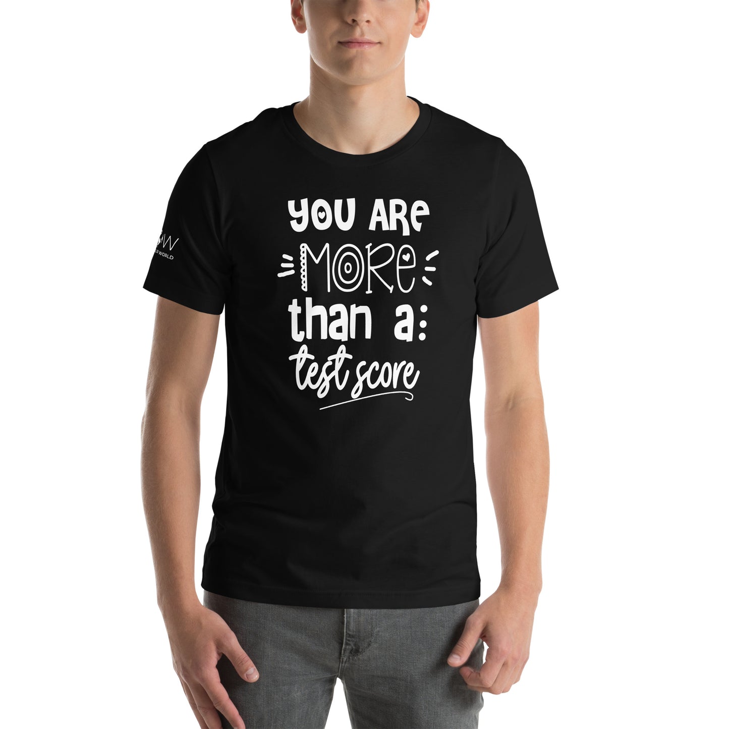 More Than a Test Score Men's Motivational Black T-Shirt