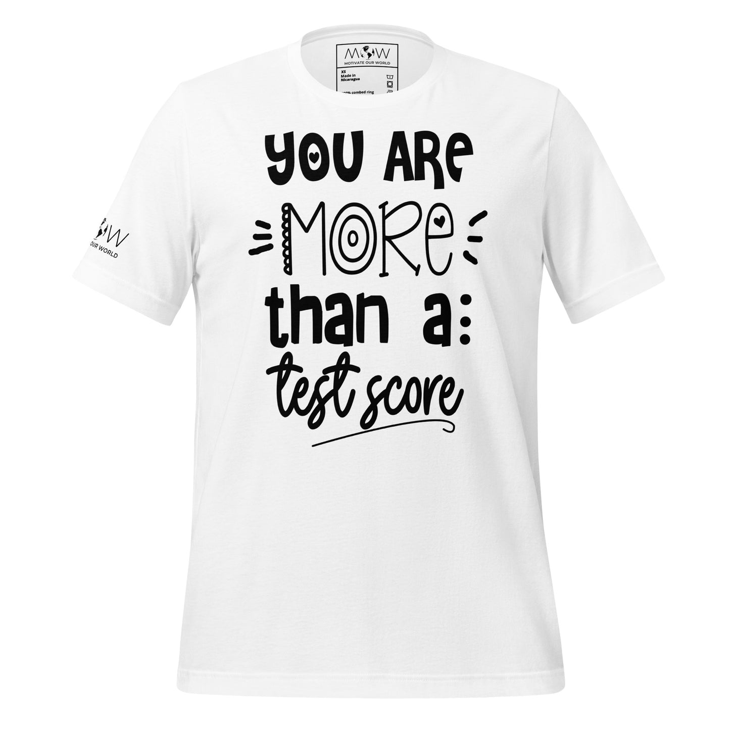 More Than a Test Score Men's Motivational White T-Shirt