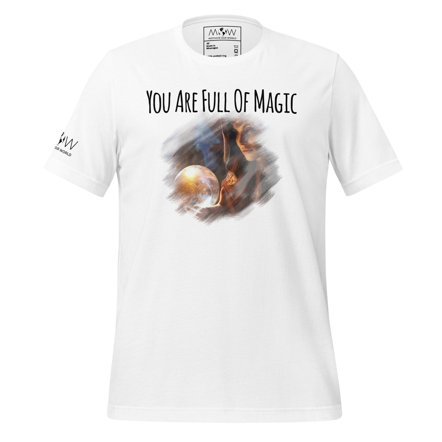 Mystic Glow Crystal Ball Men's Motivational White T-Shirt