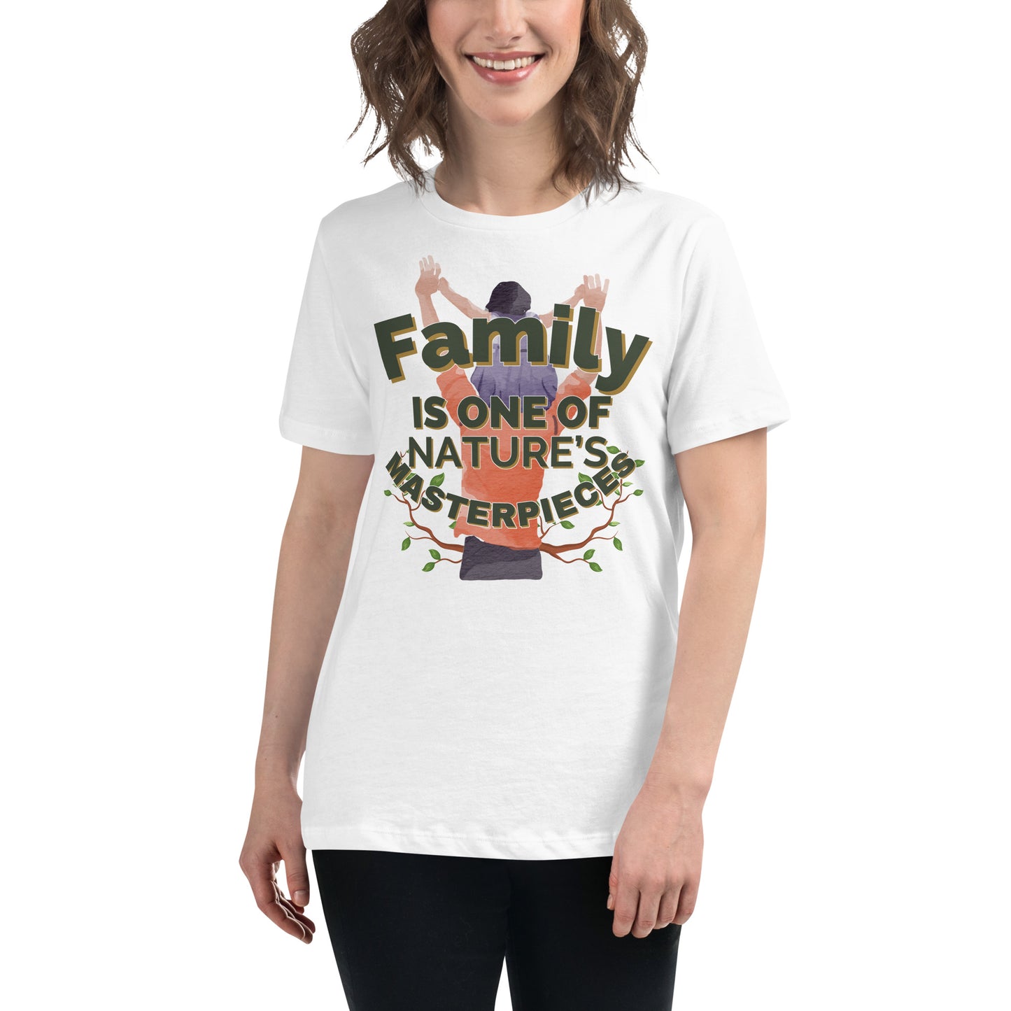 Nature’s Masterpiece White Motivational Women’s T-Shirt Lifestyle