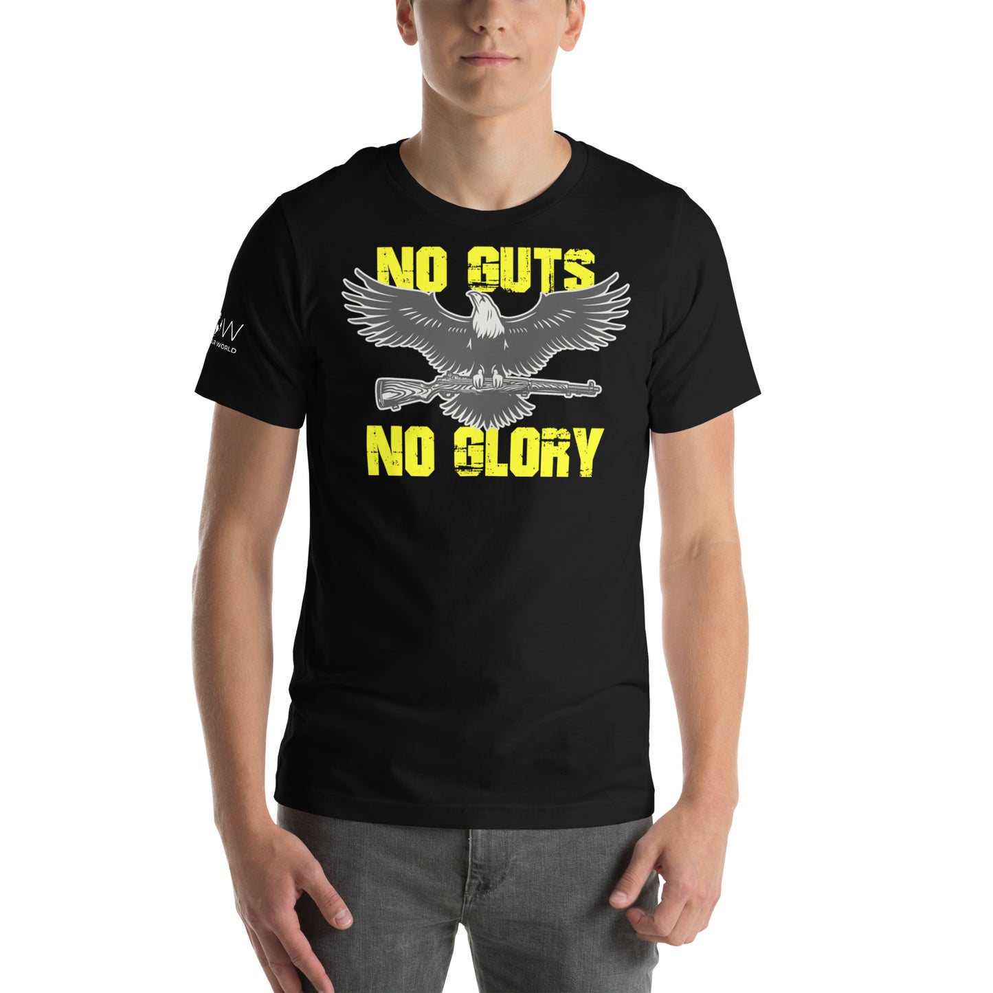 No Guts No Glory Men's Motivational Black T-Shirt