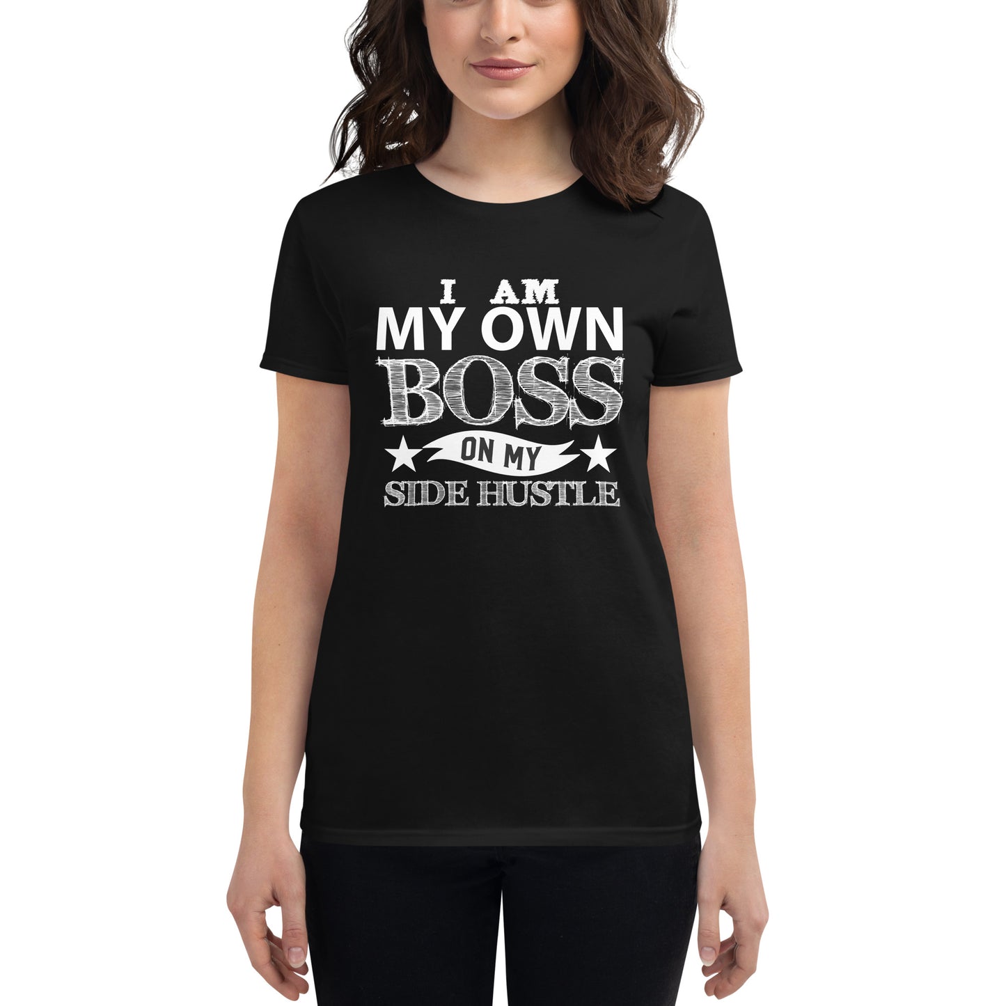 On My Own Women’s Motivational Black T-Shirt