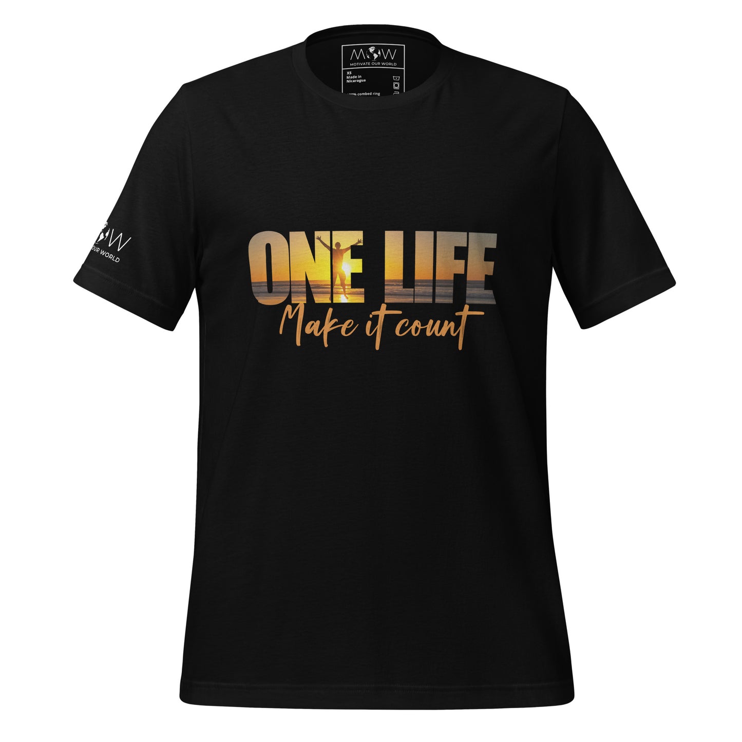 One Life Men's Motivational Black T-Shirt
