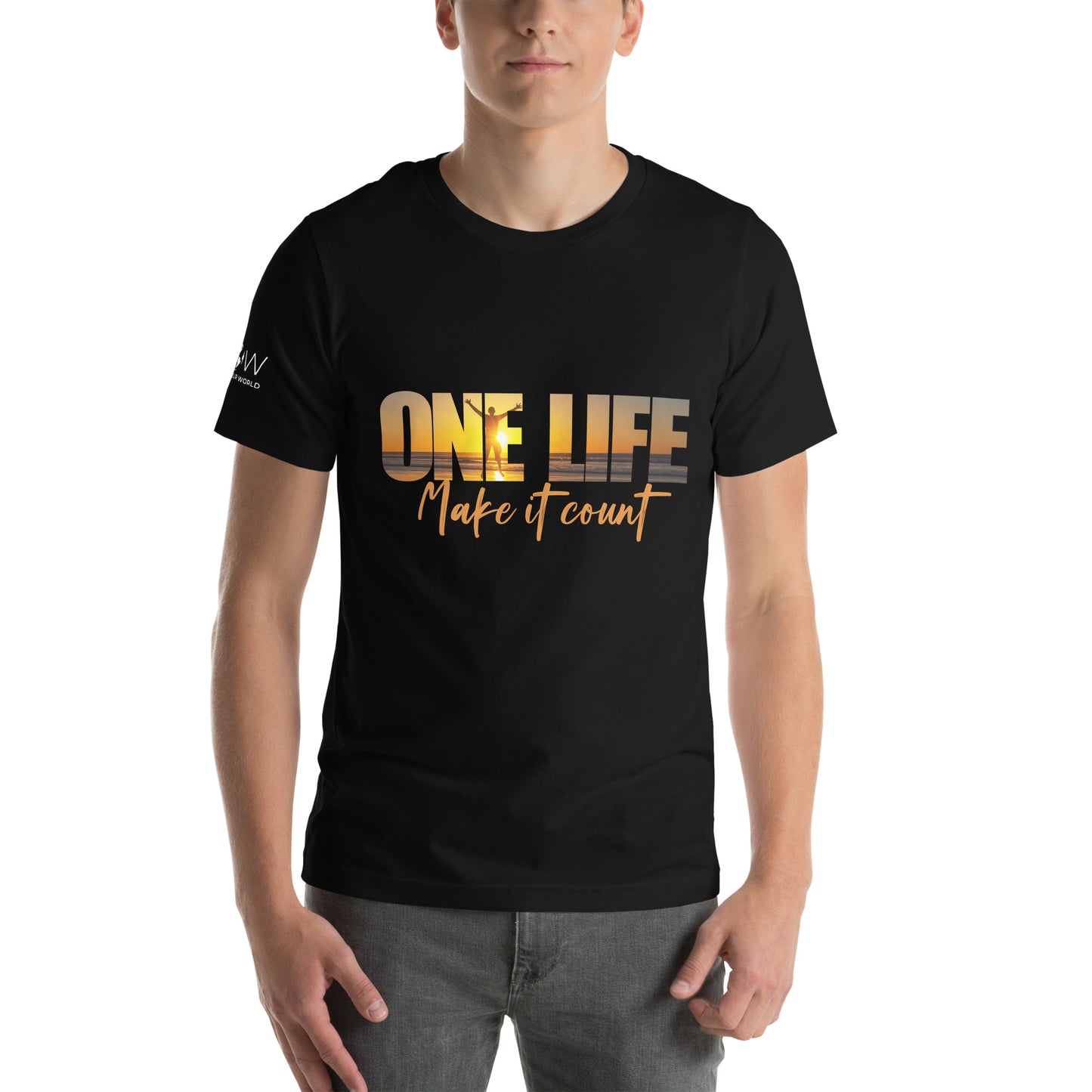 One Life Men's Motivational Black T-Shirt