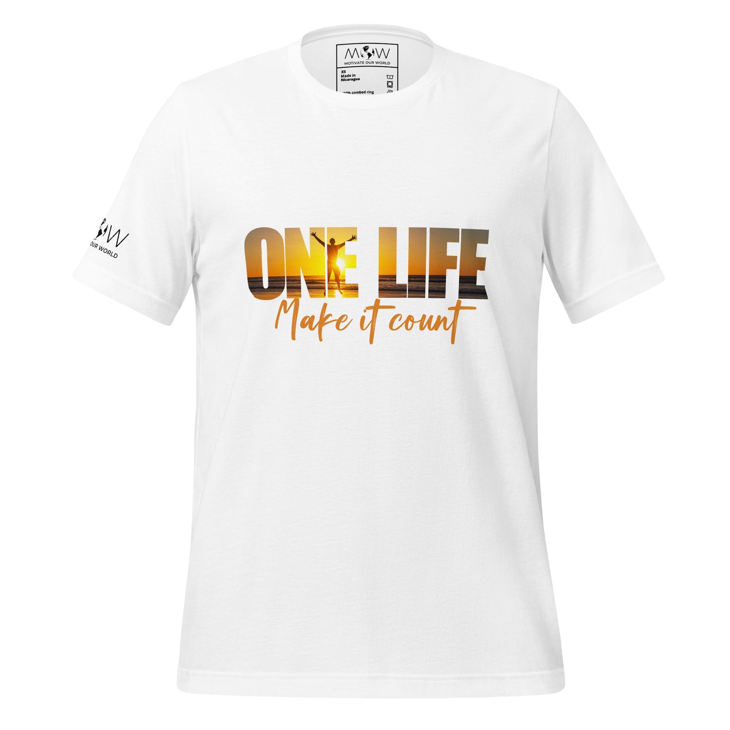 One Life Men's Motivational White T-Shirt
