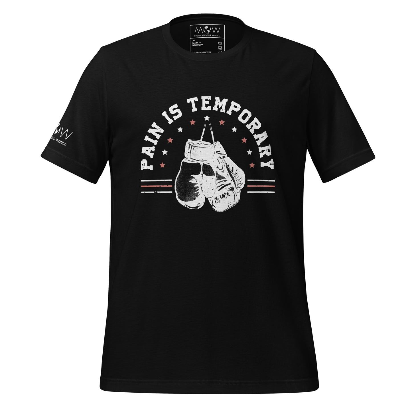 Pain Is Temporary III Men's Motivational Black T-Shirt