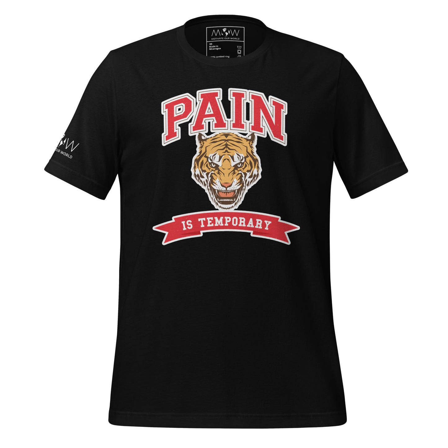 Pain Is Temporary IV Men's Motivational Black T-Shirt