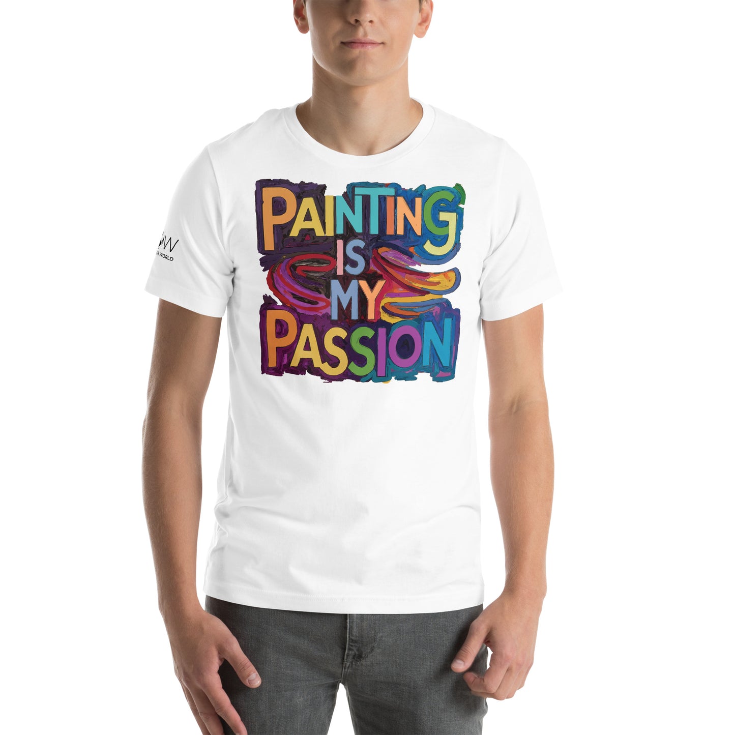 Painting Is My Passion - Brushstroke Edition White Motivational Men's T-Shirt