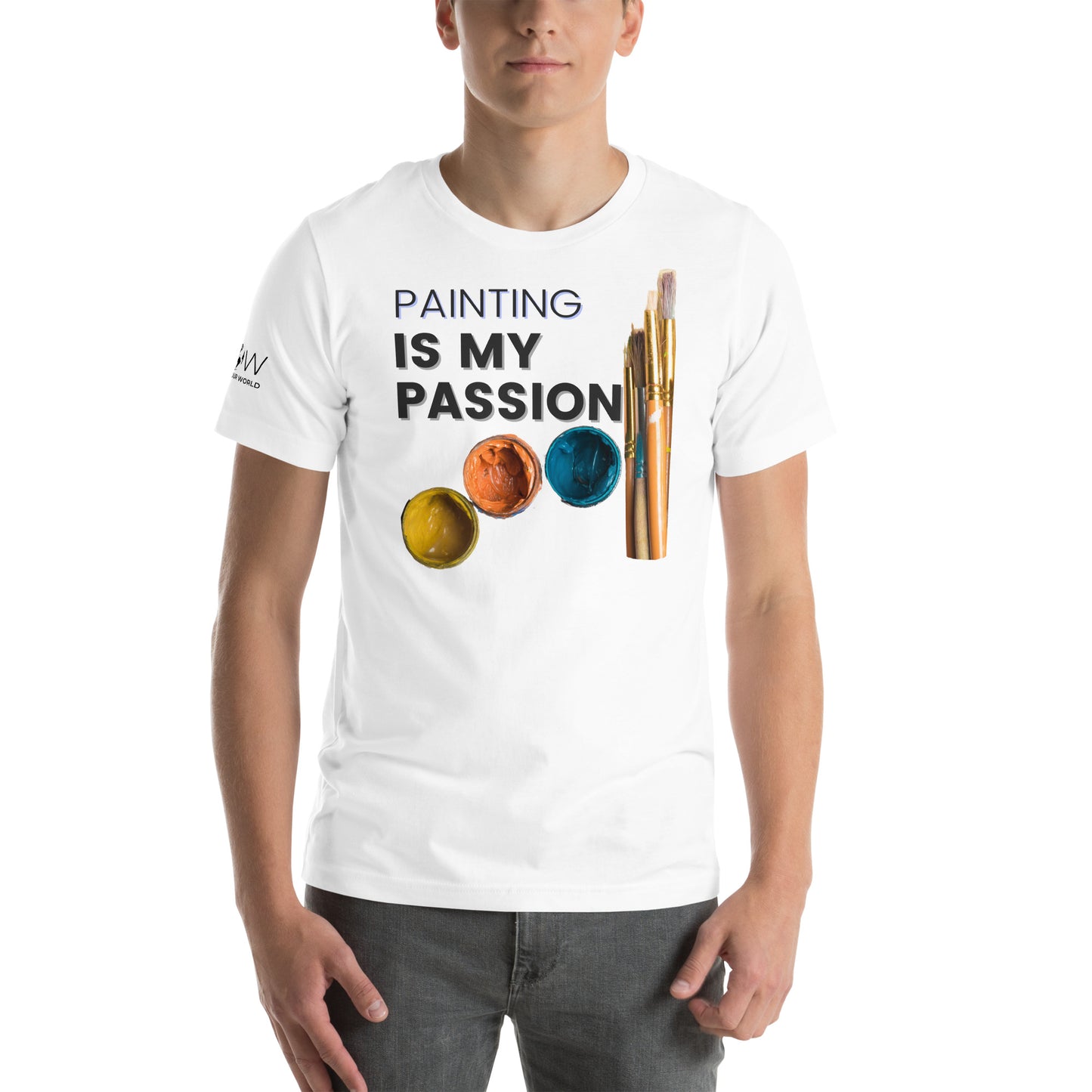 Painting Is My Passion - Minimalist Palette Edition White Motivational Men's T-Shirt
