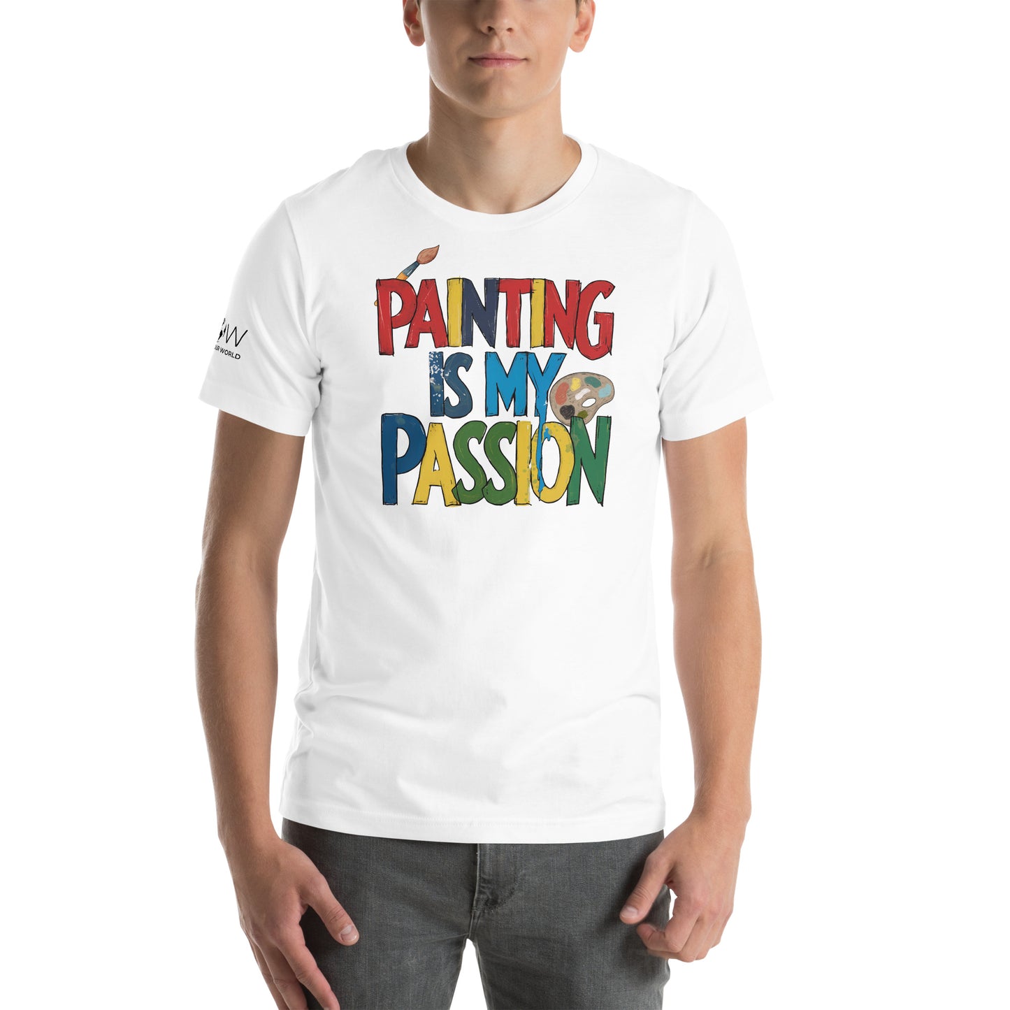 Painting Is My Passion White Motivational Men's T-Shirt
