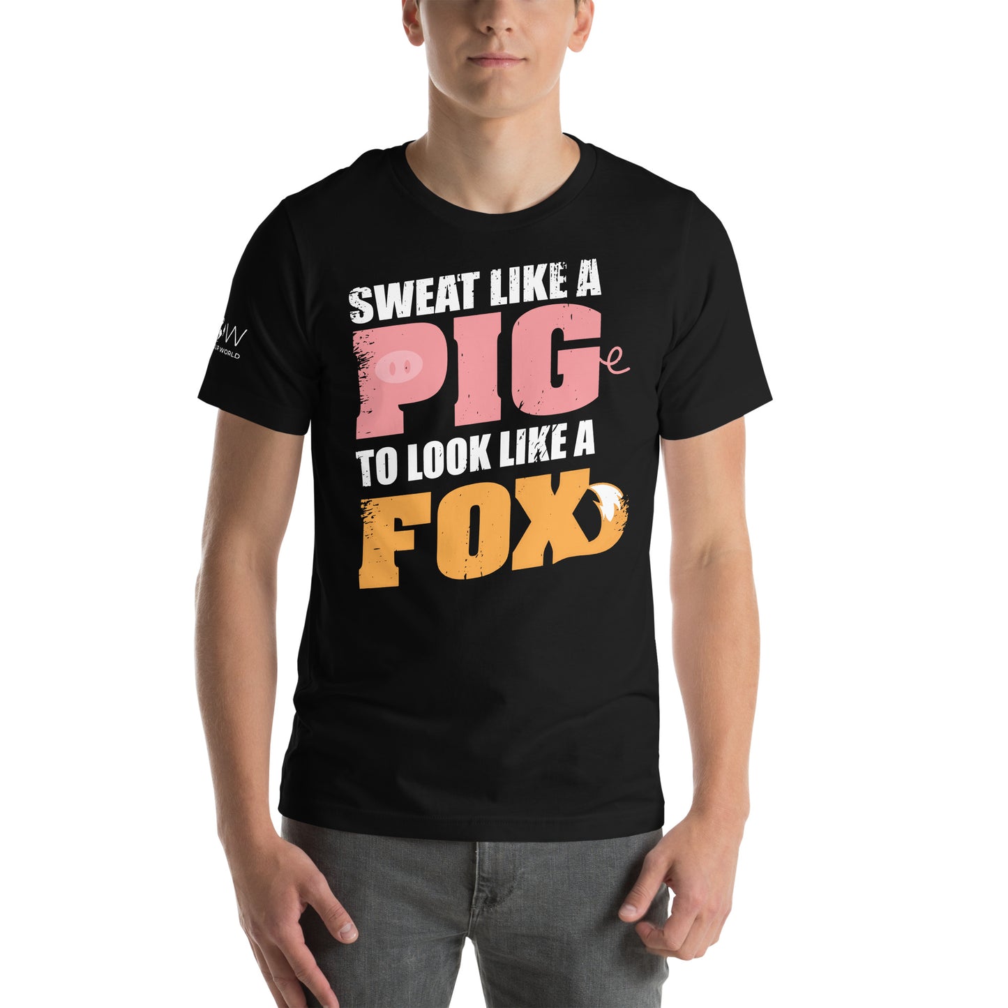 Pig & Fox Men's Motivational Black T-Shirt