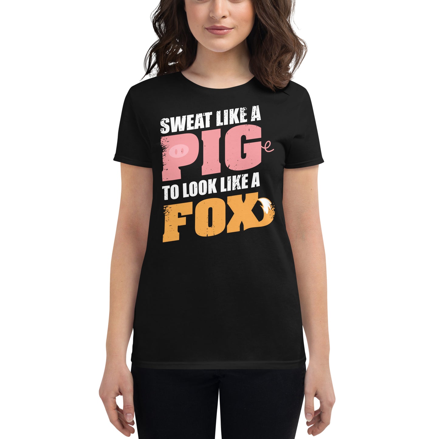 Pig & Fox Women’s Motivational Black T-Shirt