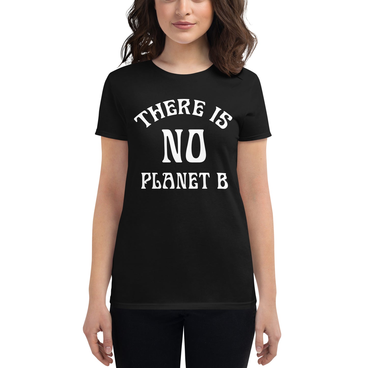 Planet Over Profit Women’s Motivational Black T-Shirt