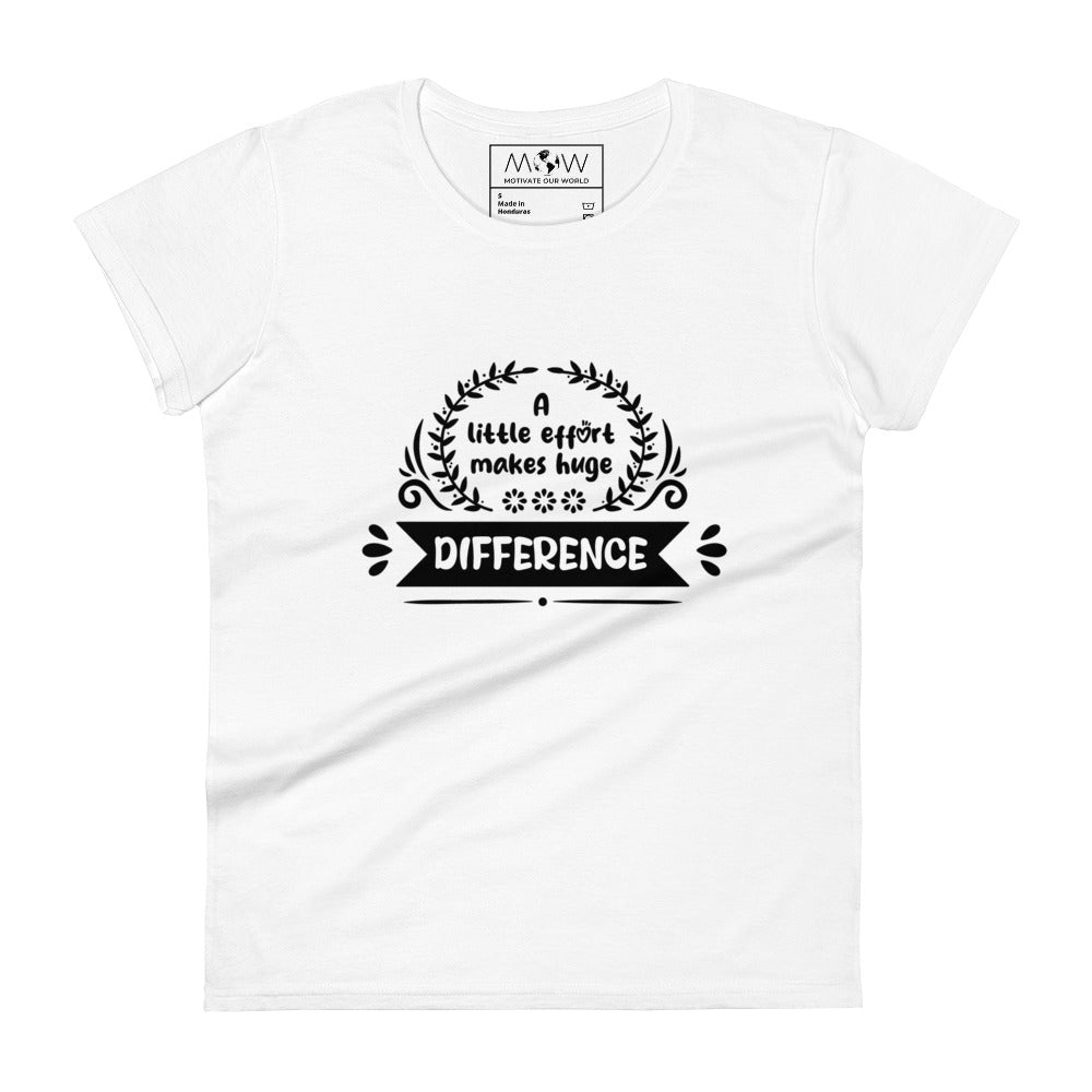 Progress Not Perfection Women’s Motivational White T-Shirt