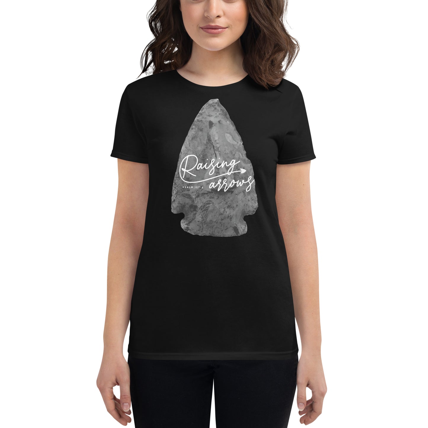 Raising Arrows Women’s Motivational Black T-Shirt