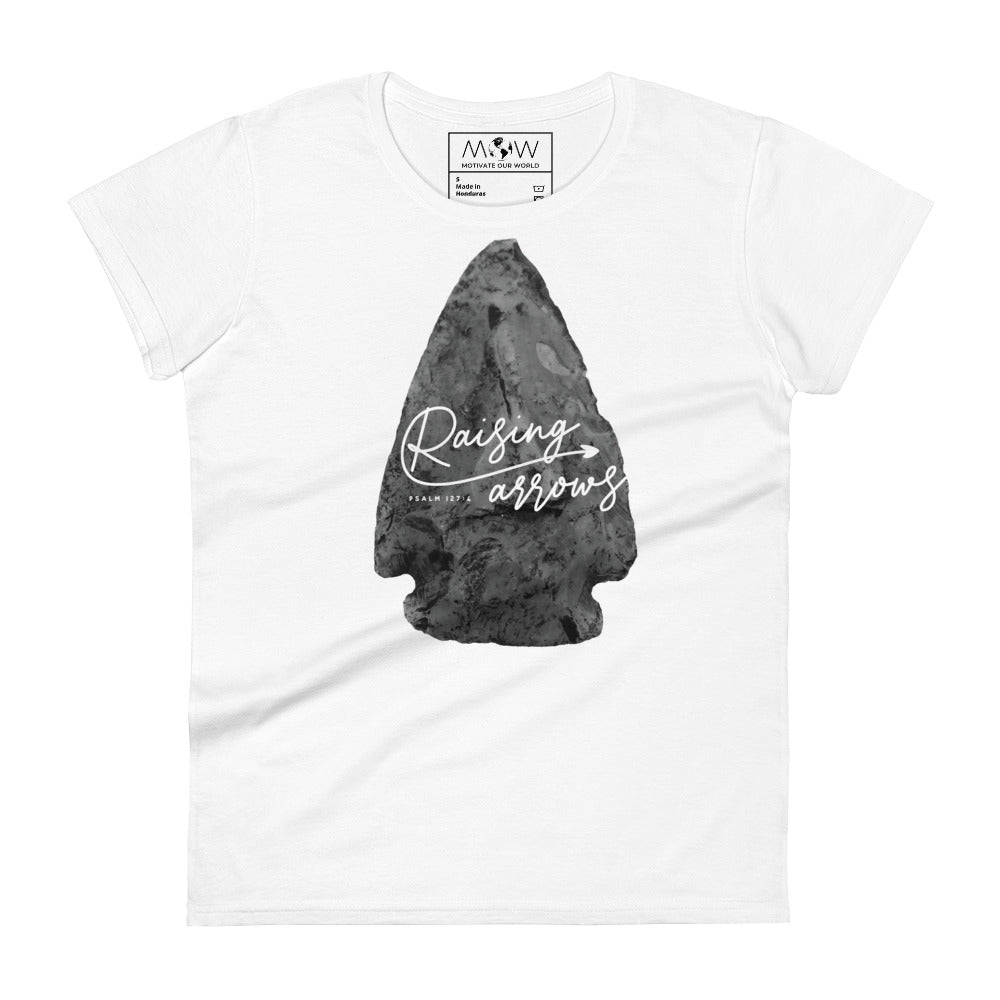 Raising Arrows Women’s Motivational White T-Shirt