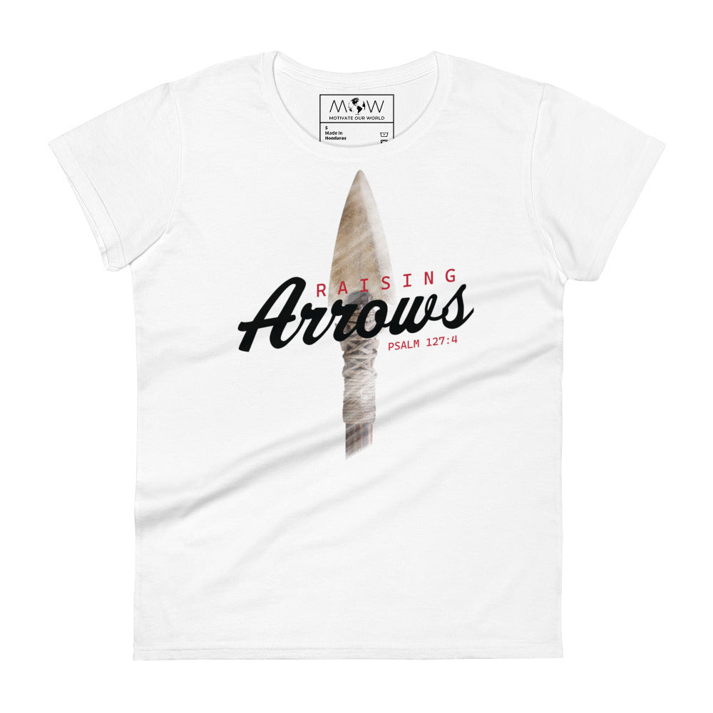 Raising Arrows Women’s Motivational White T-Shirt