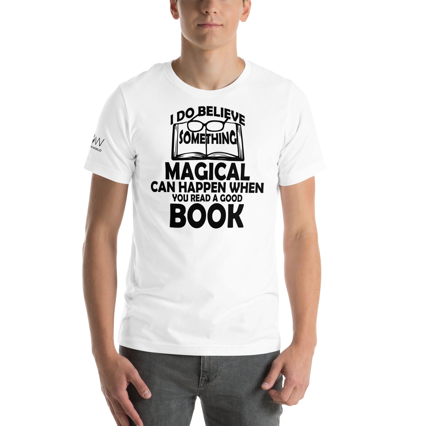 Read Books Change the World – Typography Script Edition White Motivational Men's T-Shirt