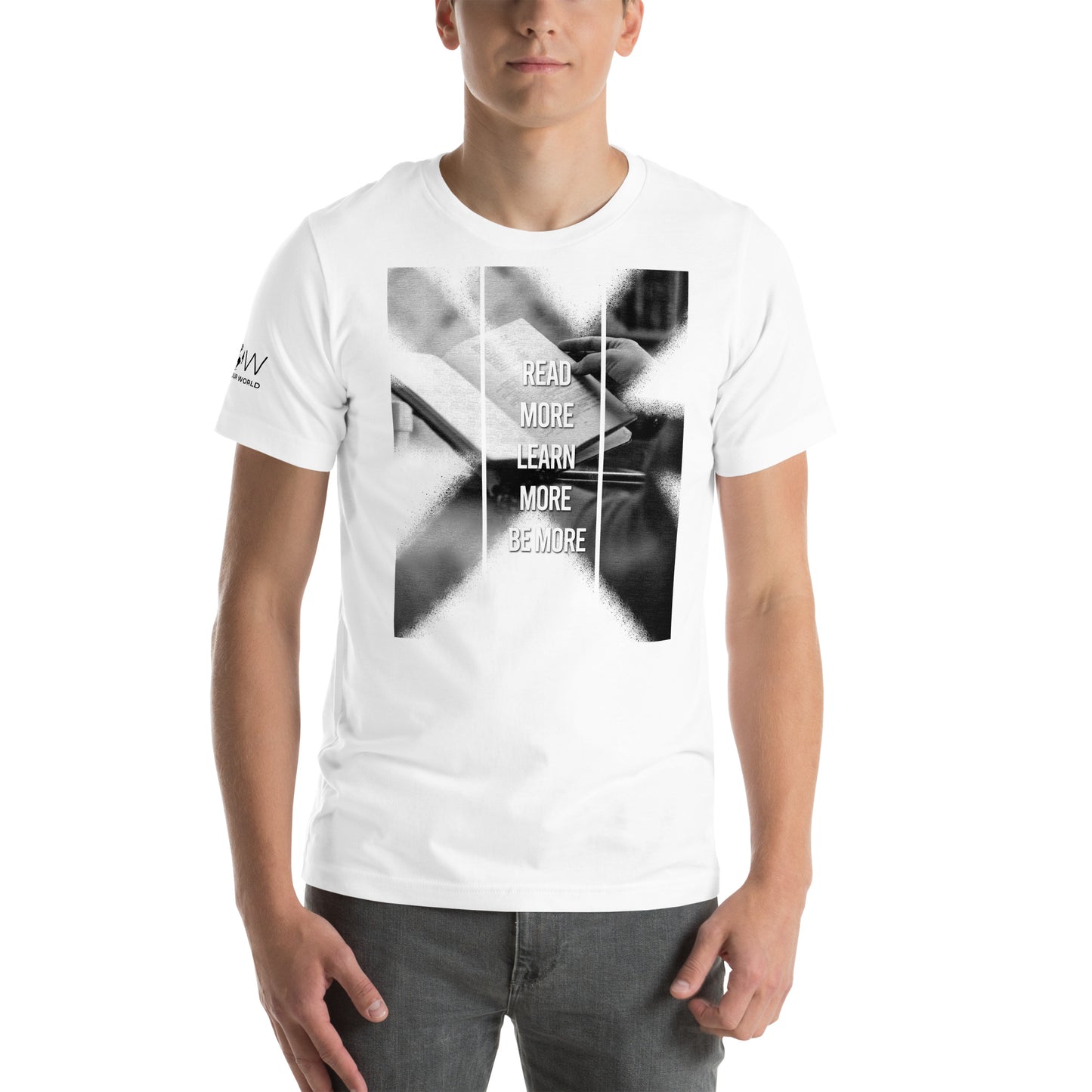 Read More, Learn More II White Motivational Men's T-Shirt