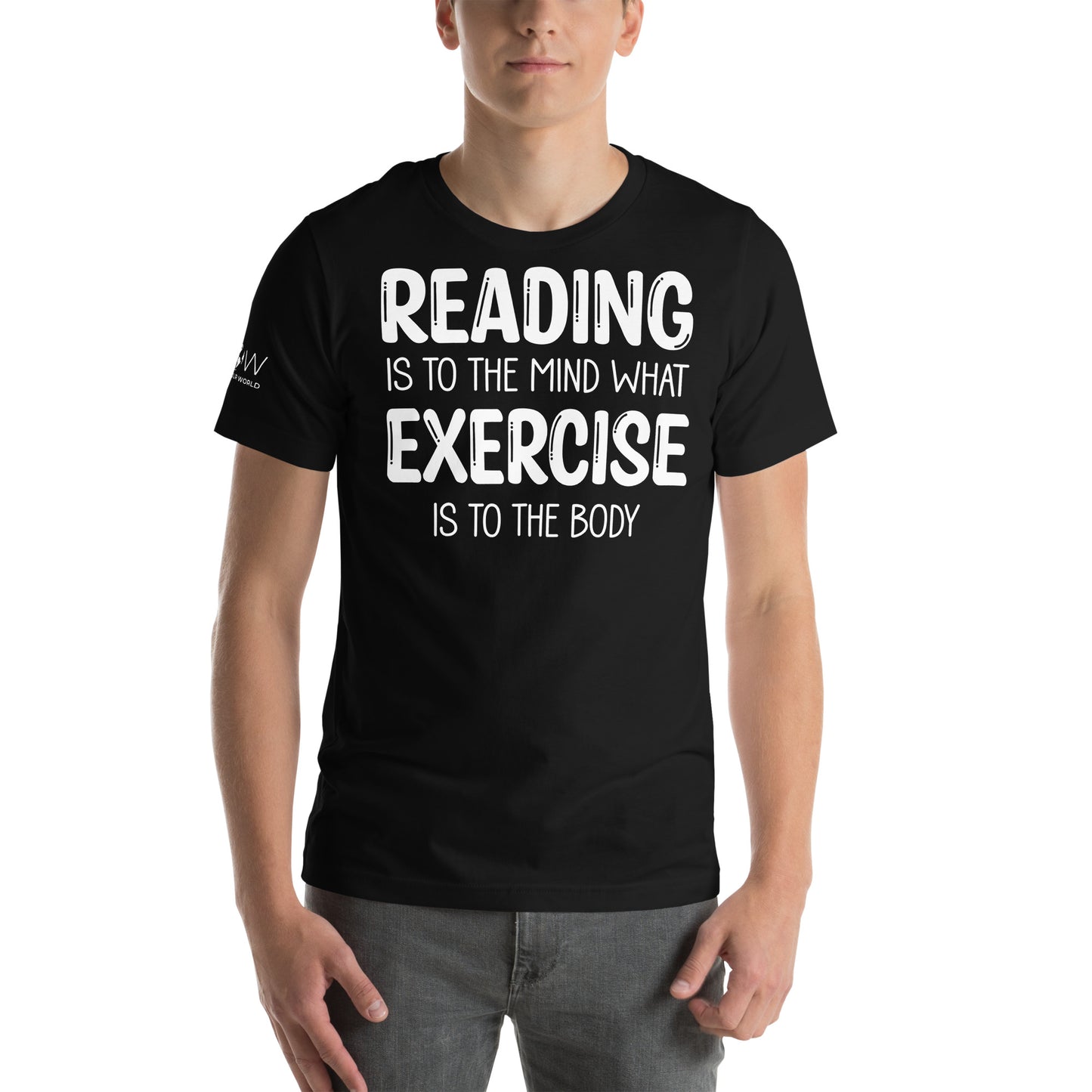 Reading & Exercise – Classic Edition Black Motivational Men's T-Shirt