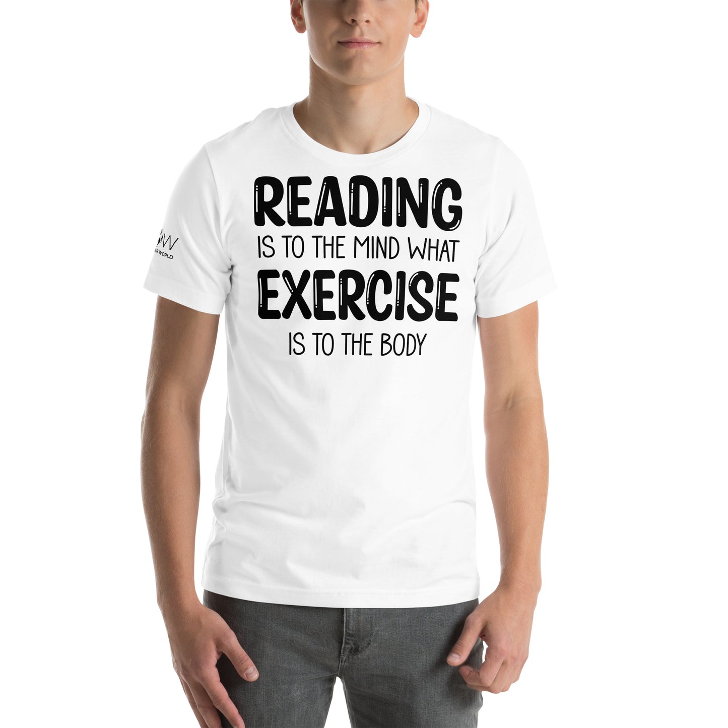 Reading_Exercise_Classic_Edition_White_Motivational_Men_s_T-Shirt