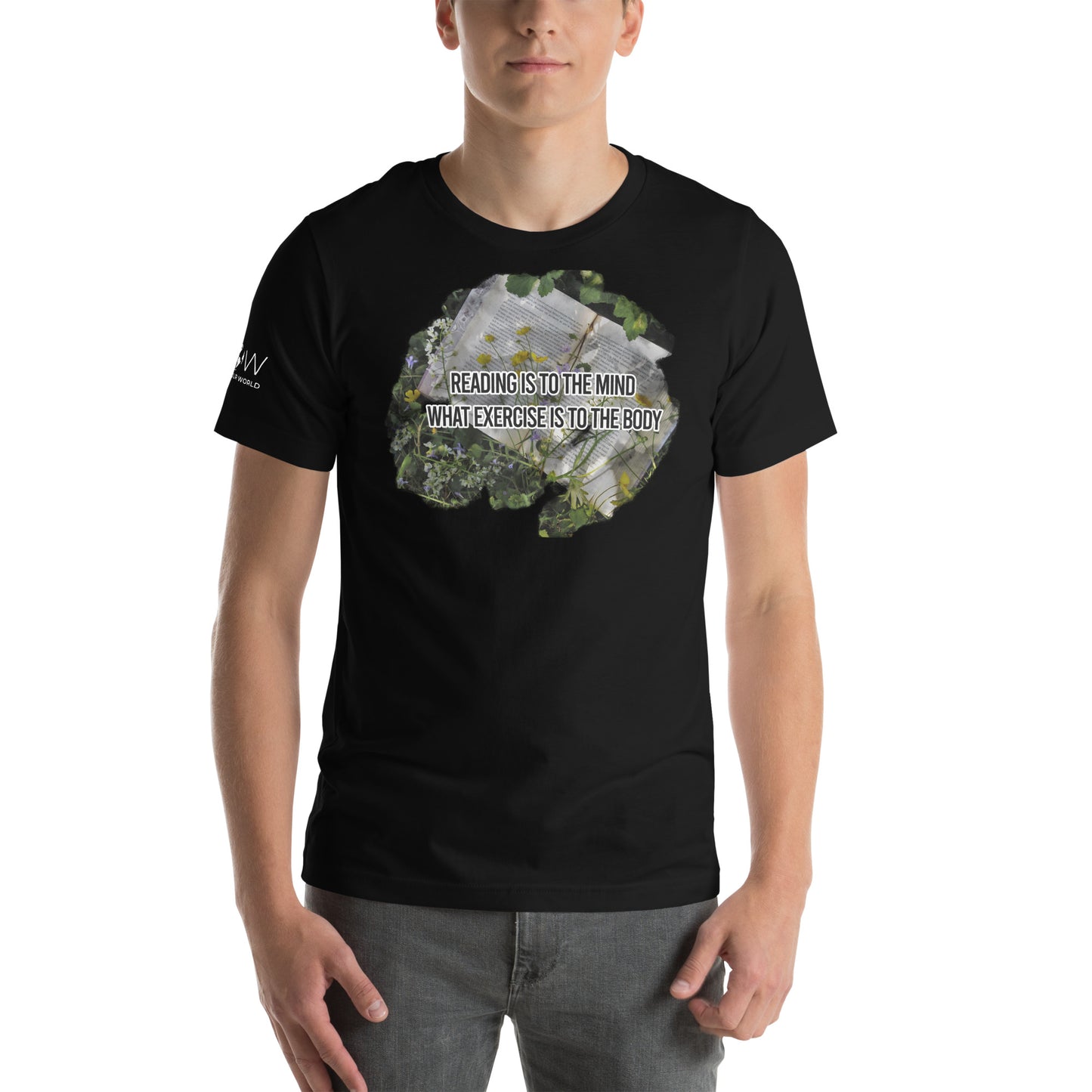 Reading & Exercise – Nature Edition Black Motivational Men's T-Shirt