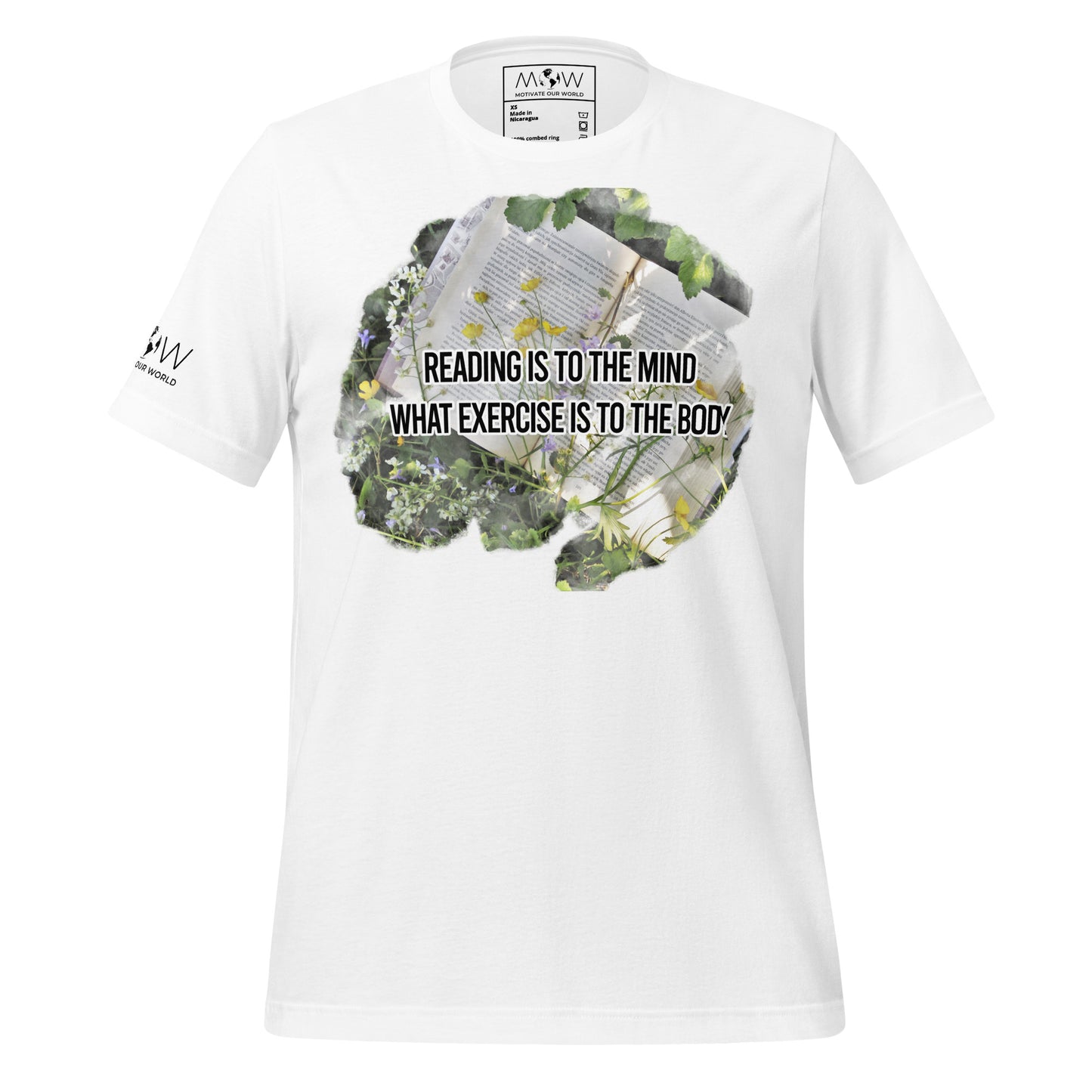 Reading & Exercise – Nature Edition White Motivational Men's T-Shirt