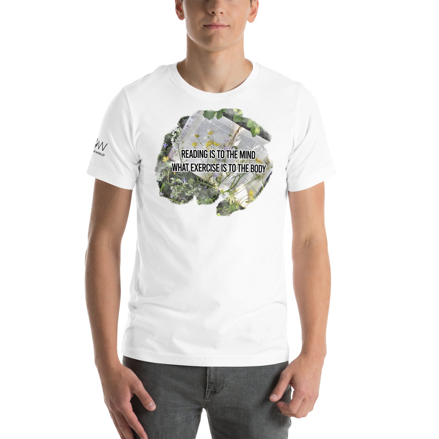 Reading & Exercise – Nature Edition White Motivational Men's T-Shirt