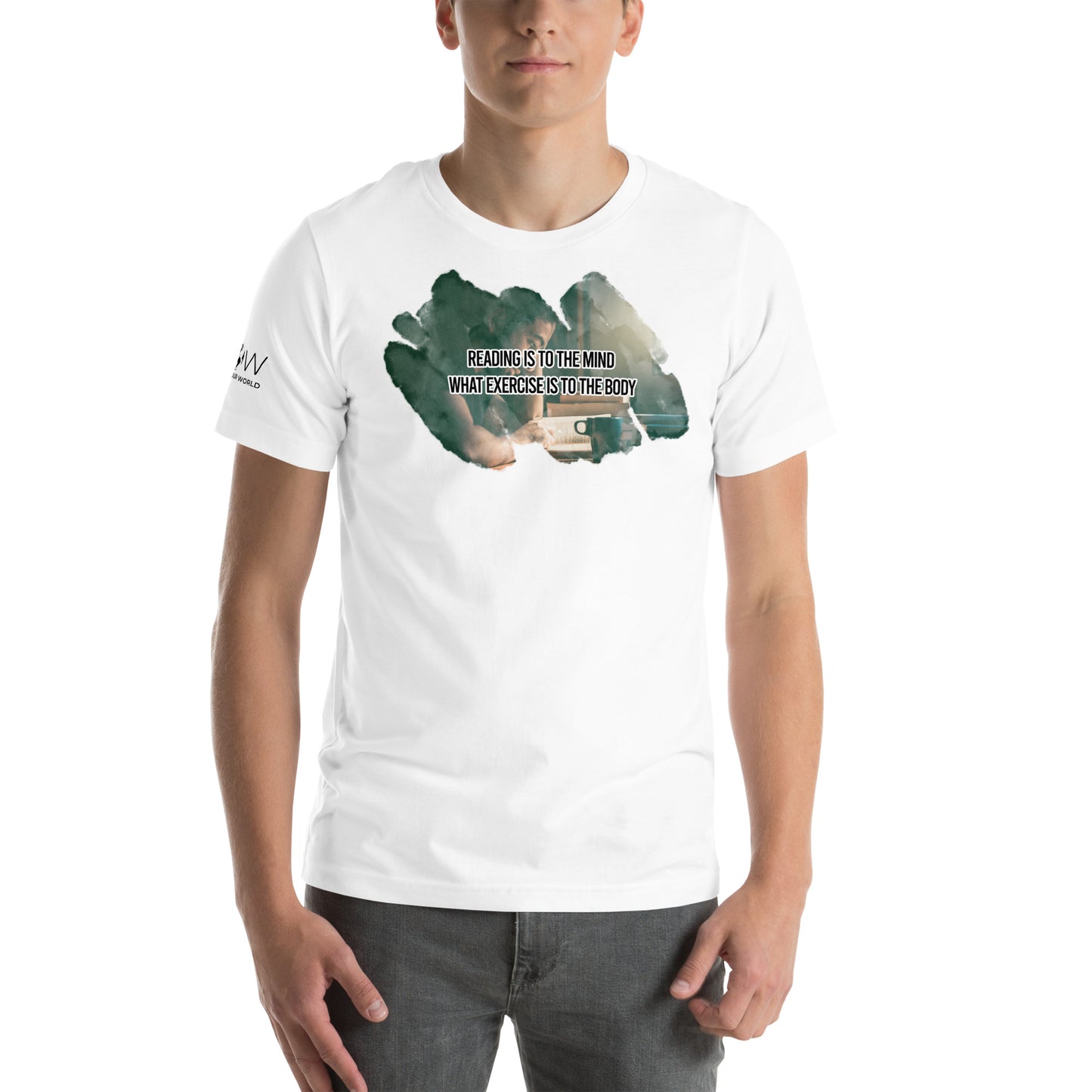 Reading & Exercise – Study Grind Edition White Motivational Men's T-Shirt
