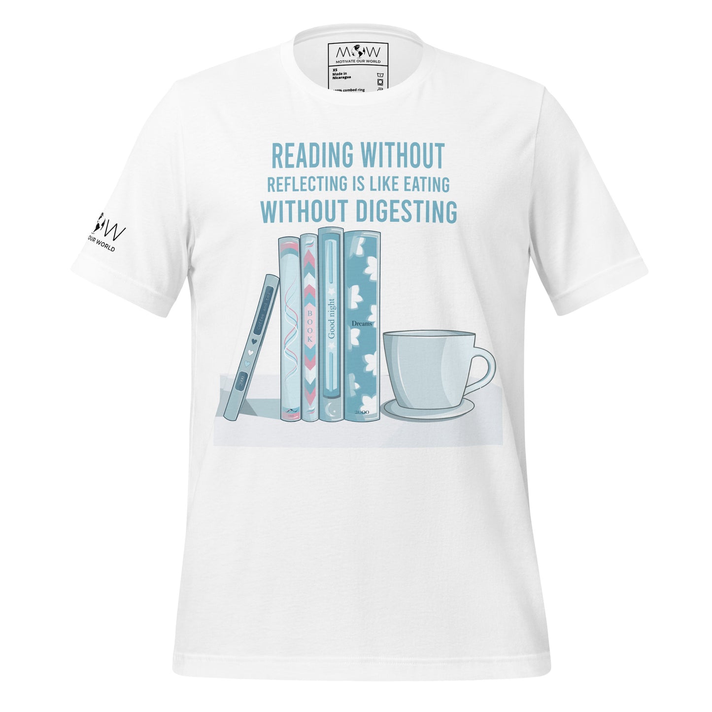 Reading Without Reflecting White Motivational Men's T-Shirt