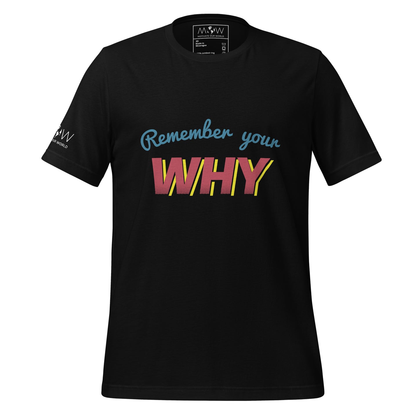 Remember Why Men's Motivational Black T-Shirt