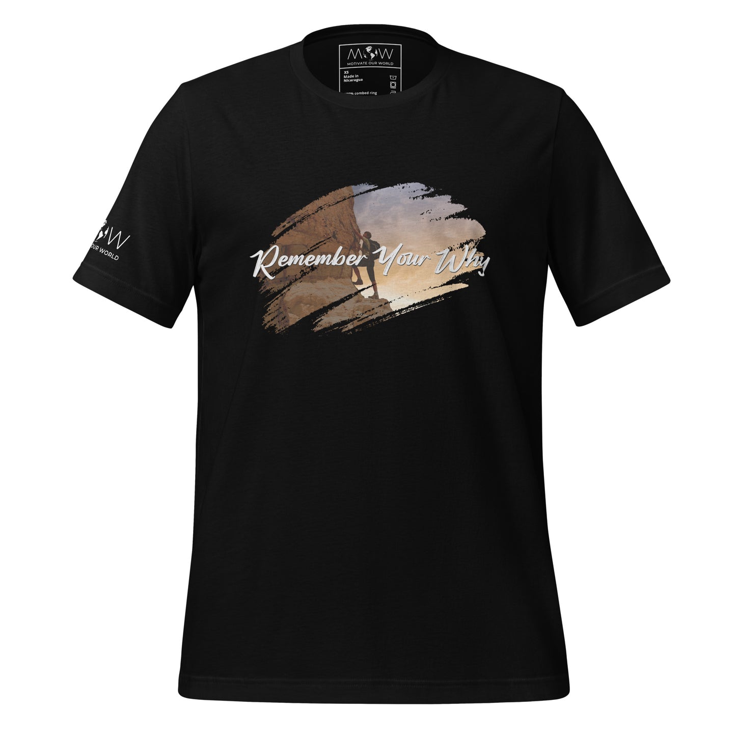 Remember Your Why Men's Motivational Black T-Shirt