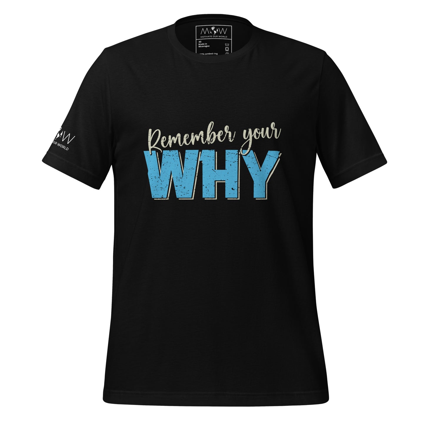 Remember Your Why Men's Motivational Black T-Shirt