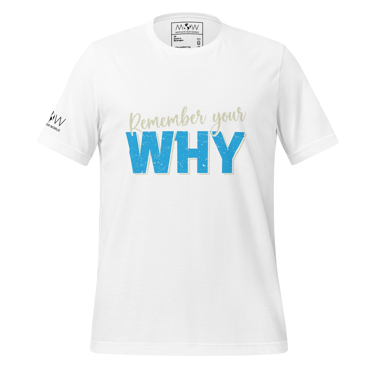 Remember Your Why Men's Motivational White T-Shirt