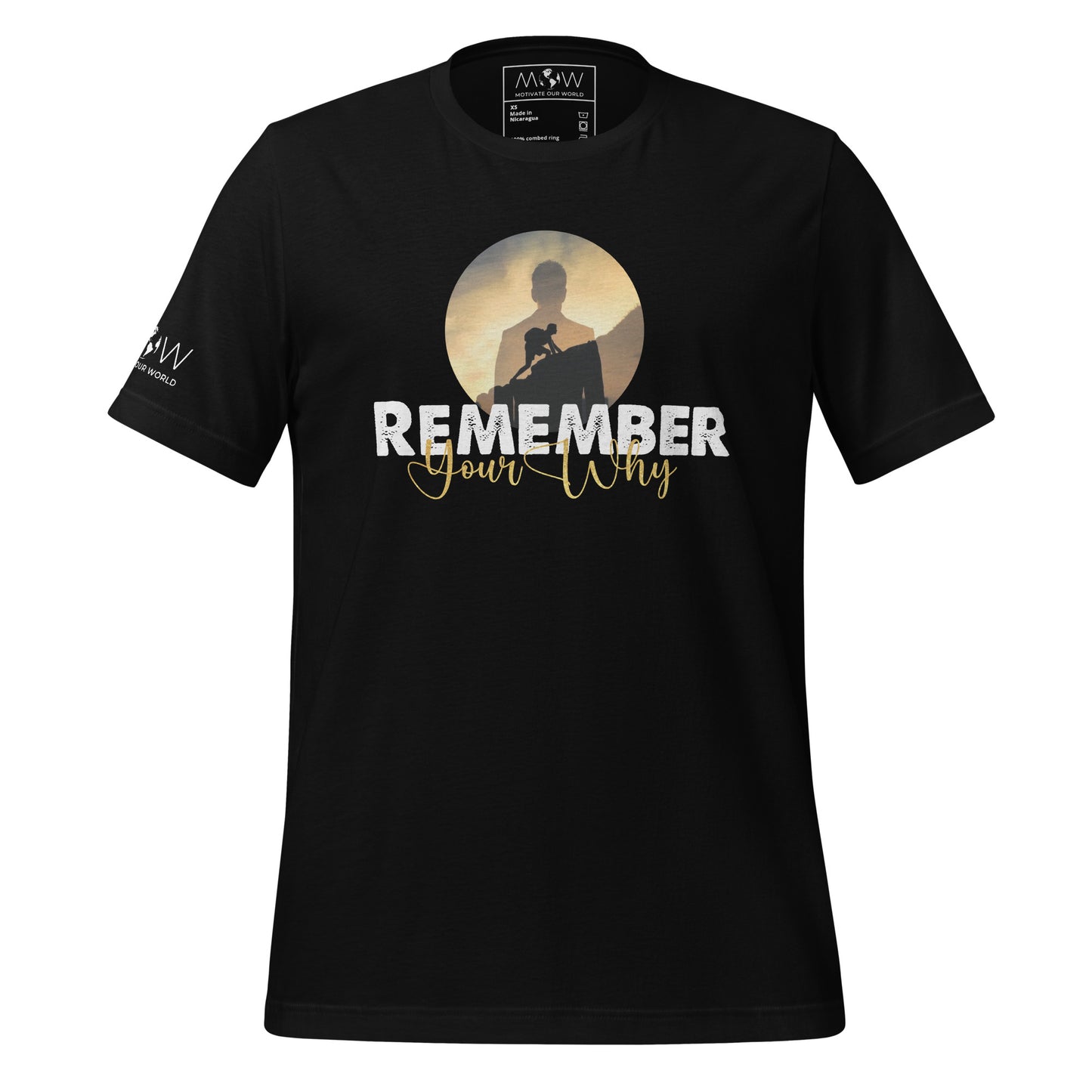 Remember Your Why Men's Motivational Black T-Shirt