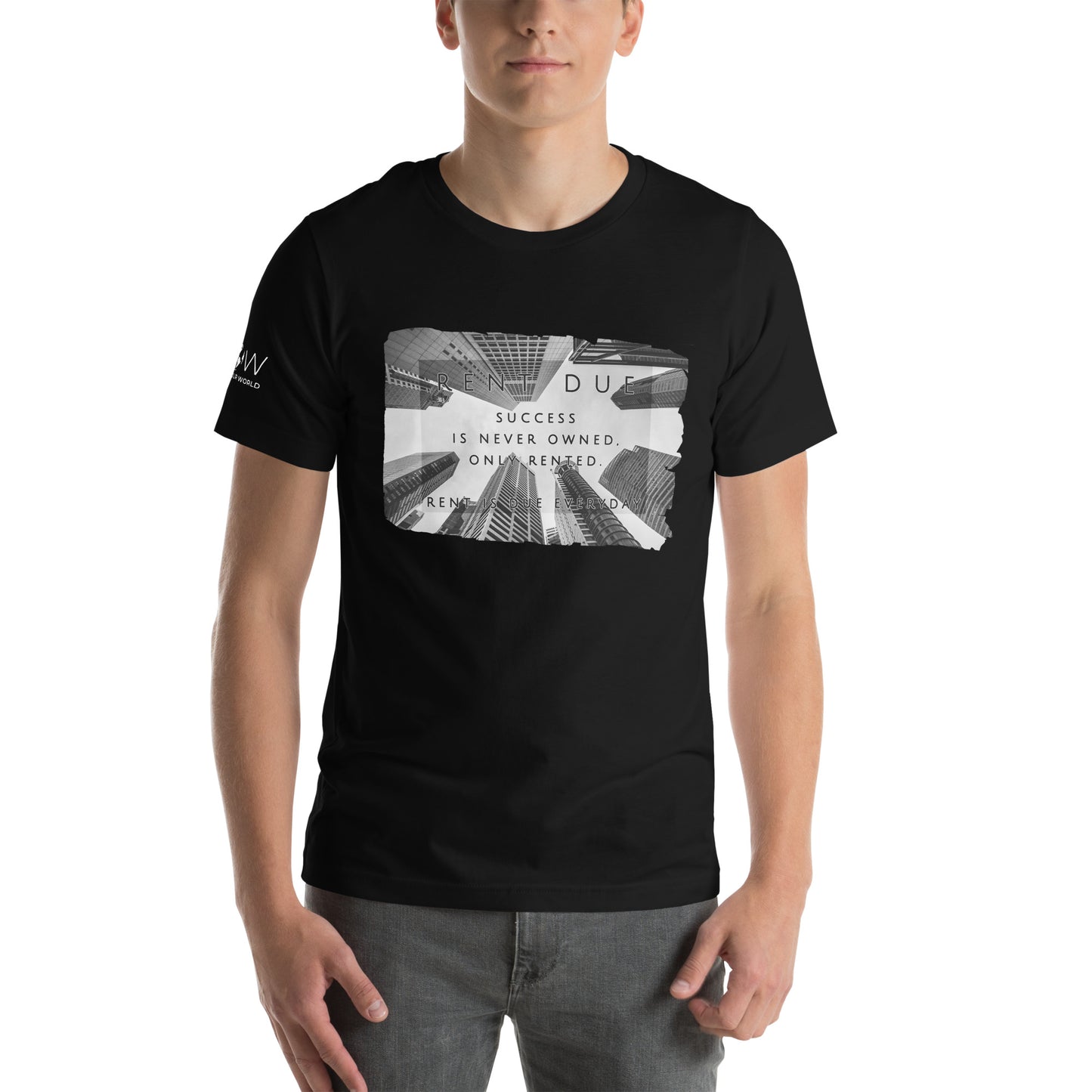Rent Due Men's Motivational Black T-Shirt