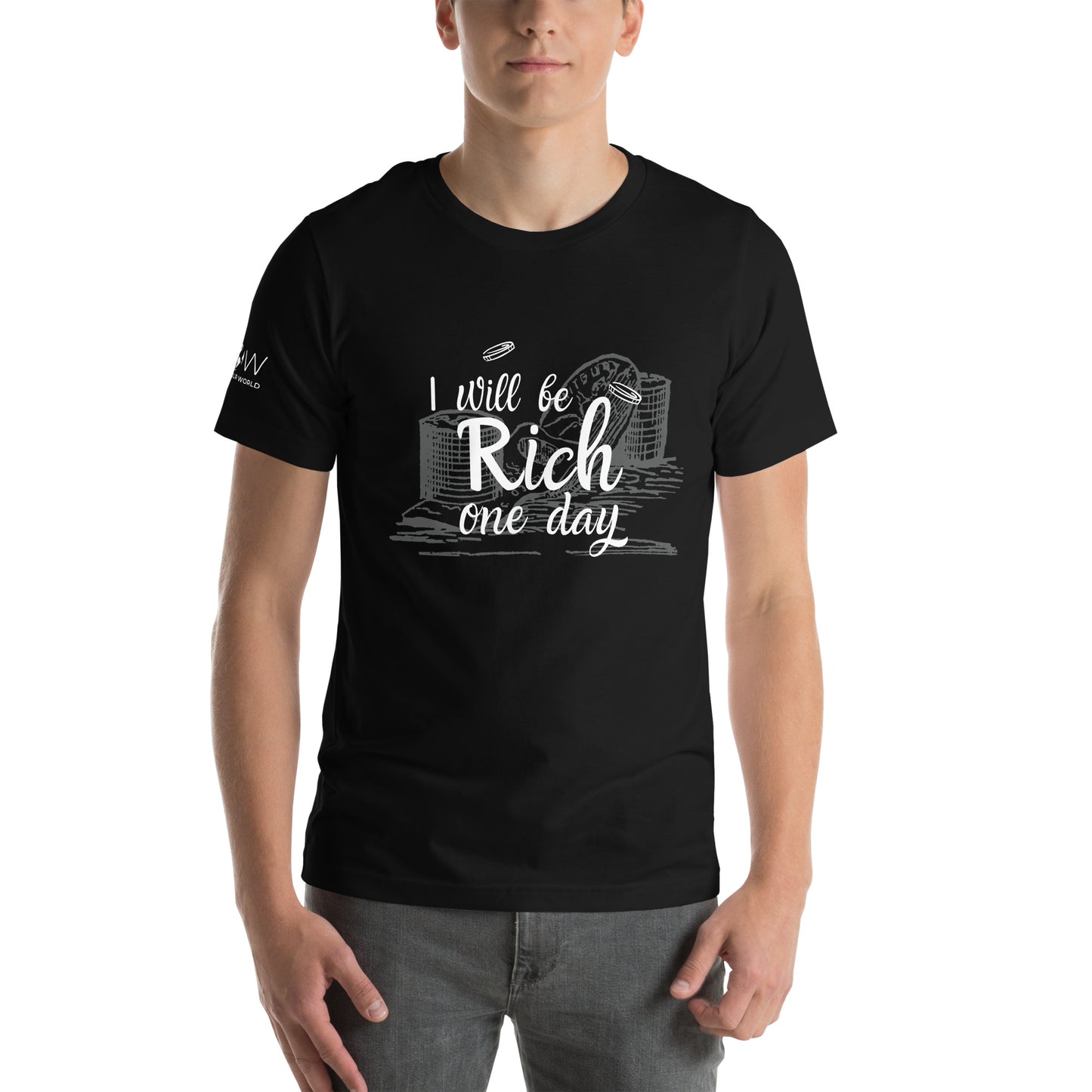 Rich One Day Men's Motivational Black T-Shirt