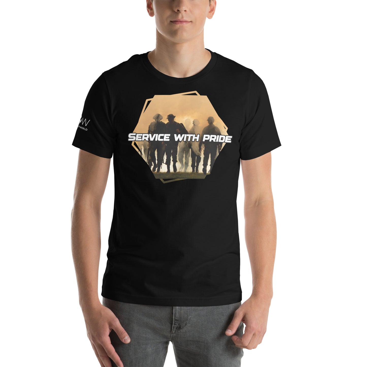 Service with Pride III Men's Motivational Black T-Shirt
