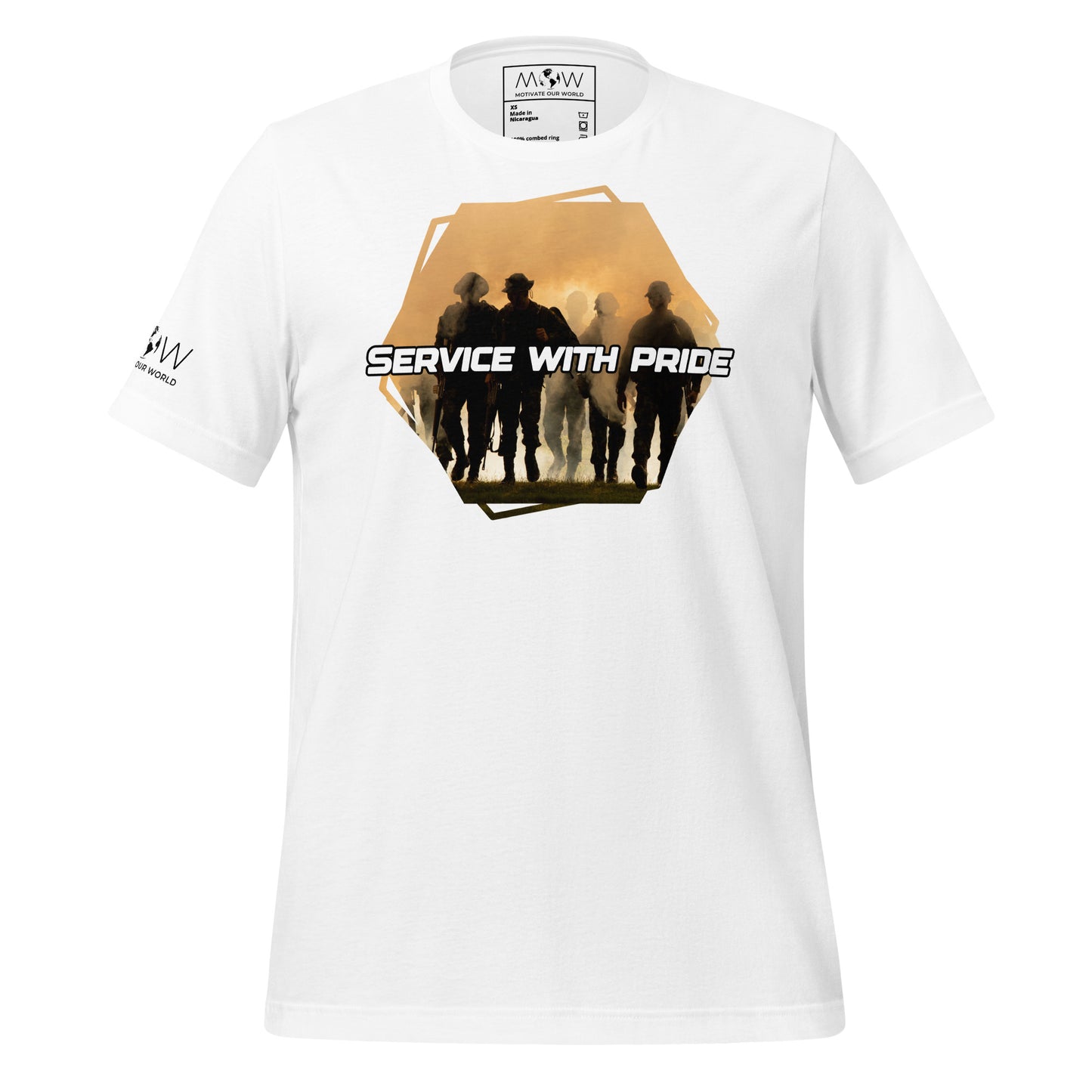 Service with Pride III Men's Motivational White T-Shirt