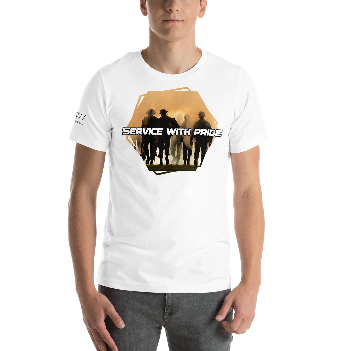 Service with Pride III Men's Motivational White T-Shirt