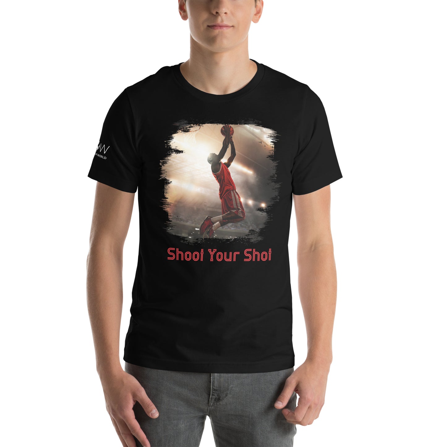 Shoot Your Shot II Men's Motivational Black T-Shirt