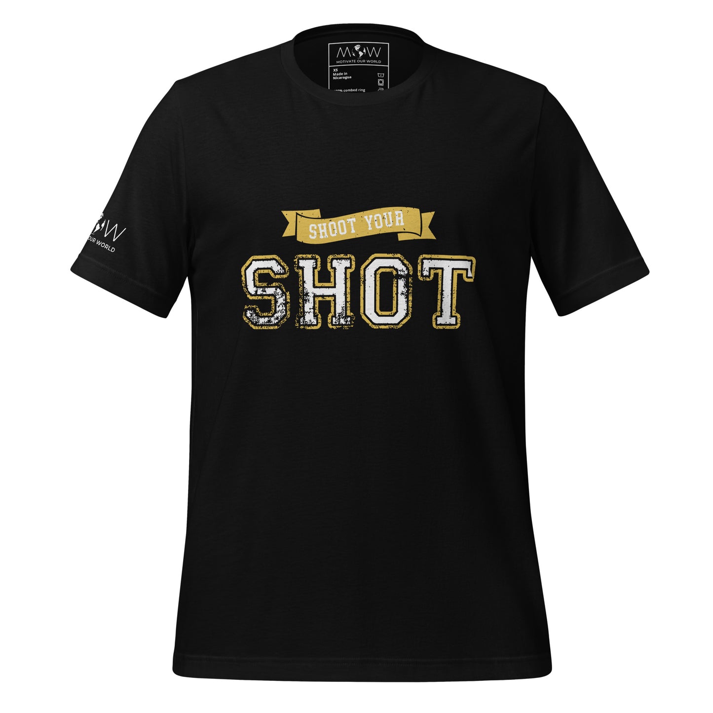 Shoot Your Shot Men's motivational Black T-Shirt