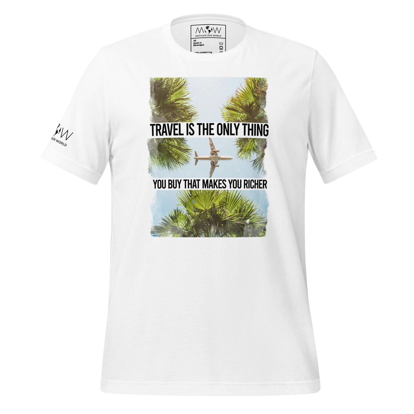 Sky’s the Limit (Tropical Flight Design) Men's Motivational White T-Shirt