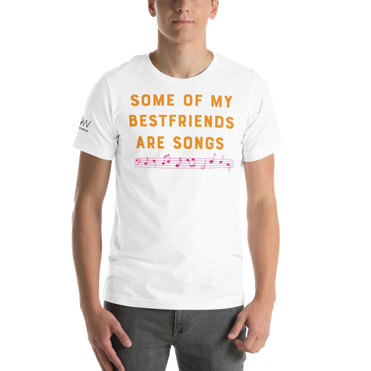Some of My Best Friends Are Songs – Classic Notes Edition White Motivational Men's T-Shirt