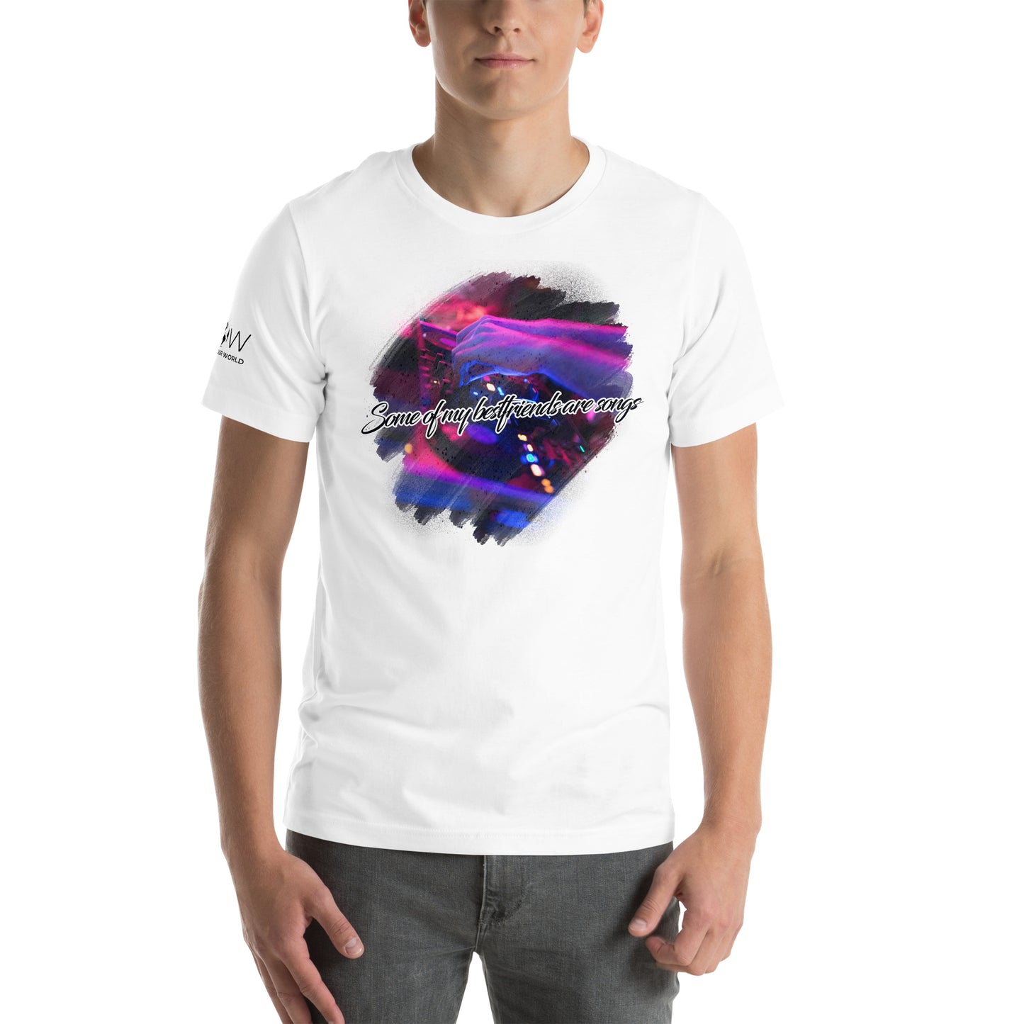 Some of My Best Friends Are Songs – DJ Edition White Motivational Men's T-Shirt
