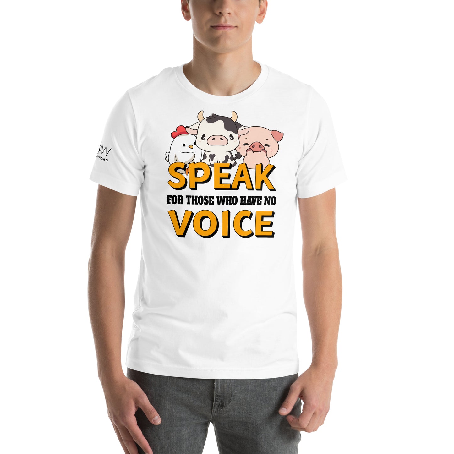 Speak for Those Who Have No Voice - Livestock White Motivational Men's T-Shirt