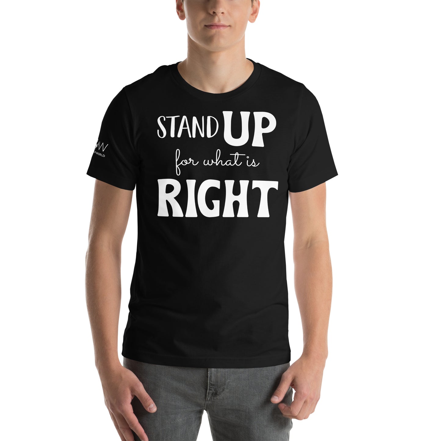 Stand Up for What Is Right - Bold Letter Edition Black Motivational Men's T-Shirt