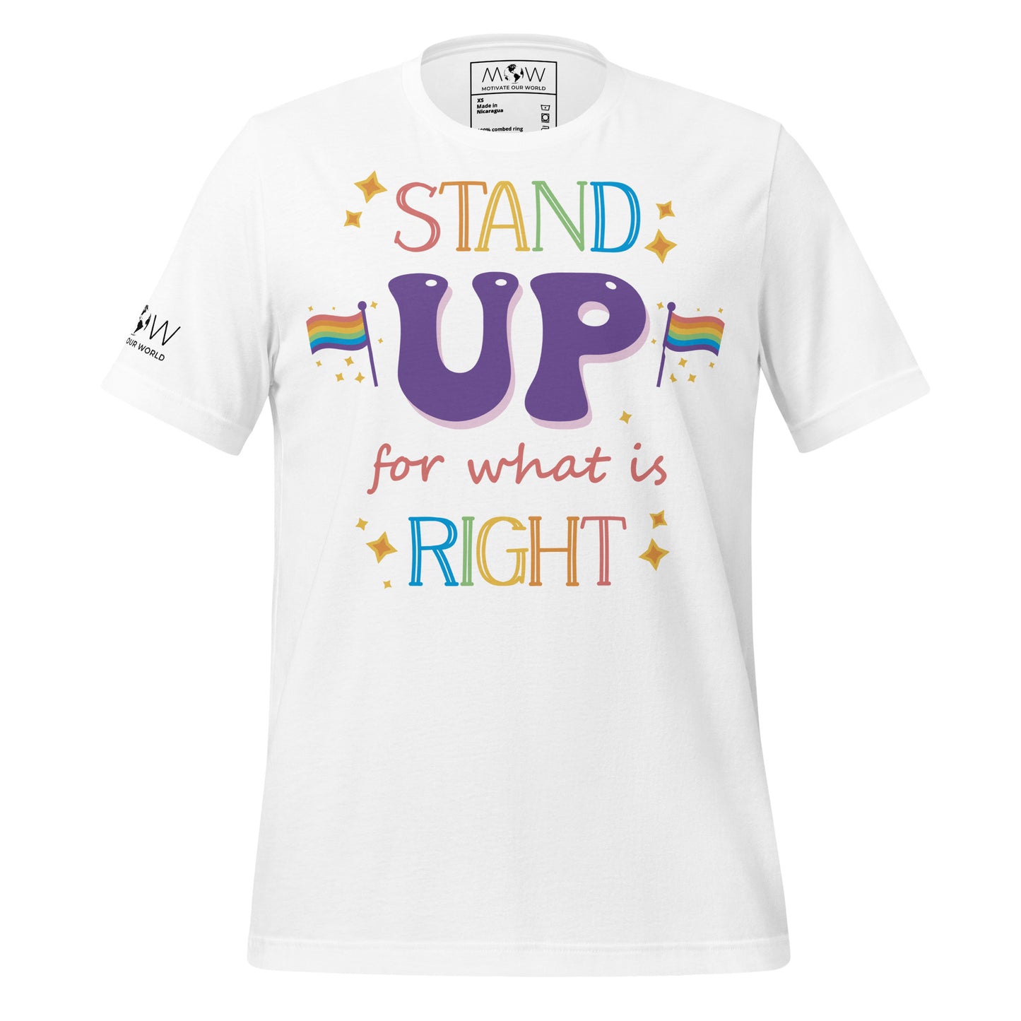 Stand Up for What Is Right White Motivational Men's T-Shirt
