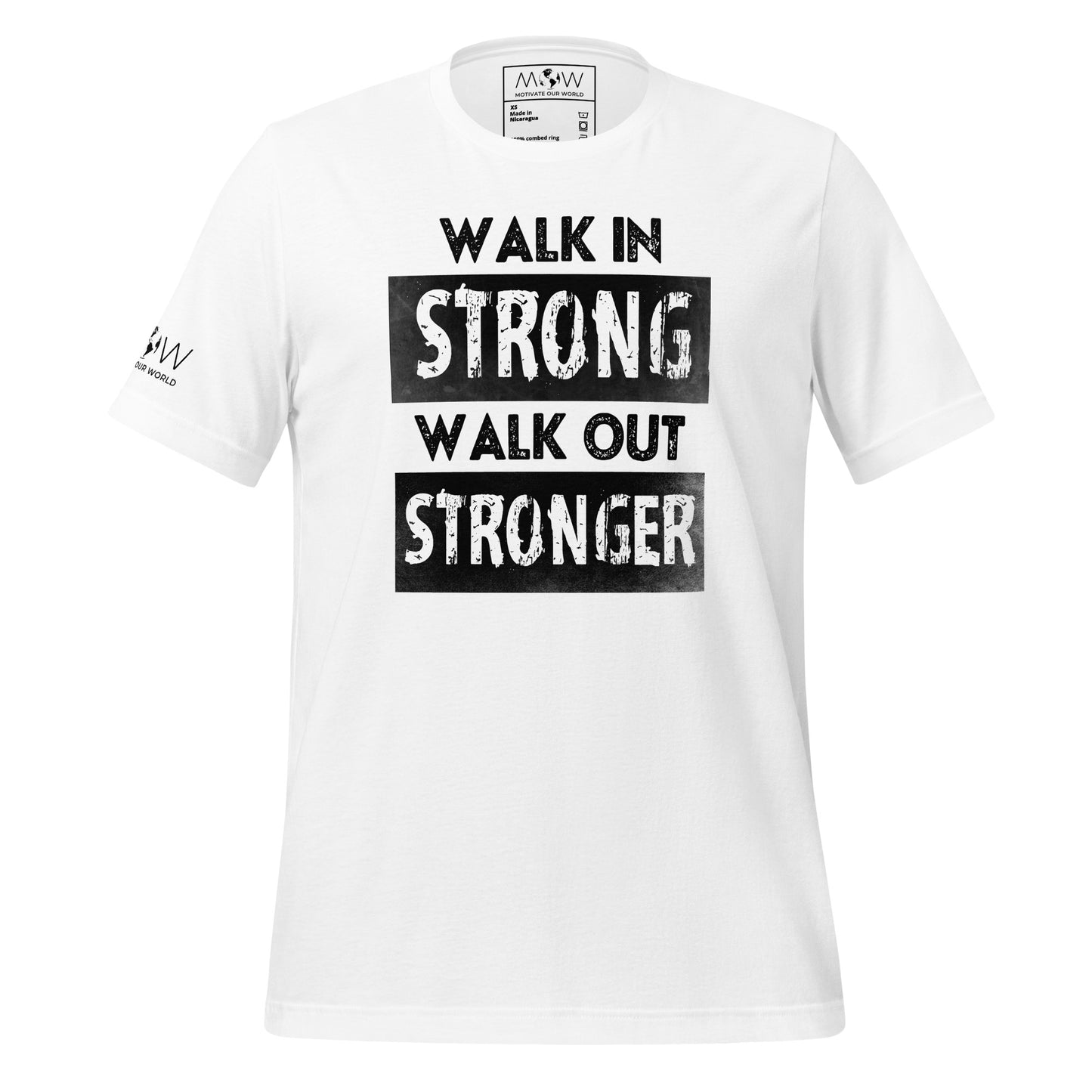 Strong Stronge Men’s Motivational White T-Shirt